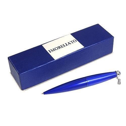 Morellato Black Ink Royal Blue Ball Point Pen With Crystal Charm 4.5&#034;