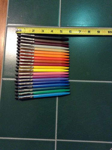 Lot Of 20 Vintage Italy Colored Pens Used Old Stock - LOOK - M