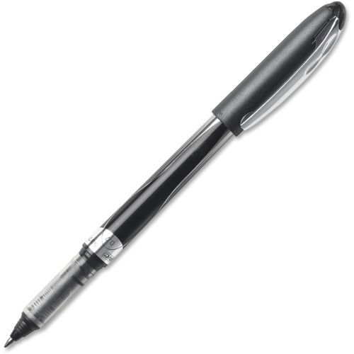 BIC Triumph 537R Roller Pens - Fine - 0.7 mm - Conical - Black Ink - 12/Pk