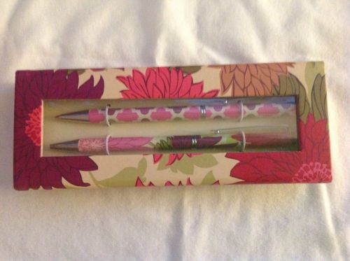 NEW Vera Bradley Perfect Match Pen &amp; Pencil Hello Dahlia! Pattern $30 11290-057