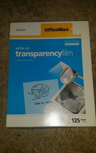 Write on Transparency Film Office Max 125 Sheets / Pack NEW &amp; free shipping