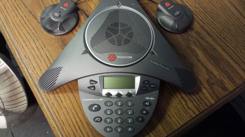 POLYCOM IP 6000 Conference Phone PN 2201-15600-001 with 2 VTX1000 Mics