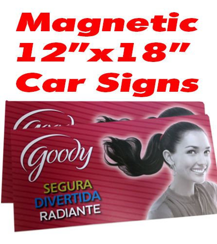 Car magnets full color auto, van, truck signs 12x18 for sale