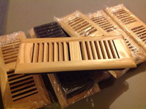 2 Two New Custom Ash floor Wood registers fit 4x12  self rimming- SOLD in 2&#039;