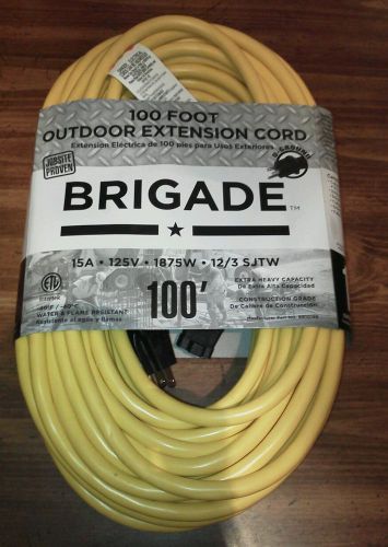 BRIGADE 100&#039; Extension Cord CONSTRUCTION GRADE 12/3 SJTW