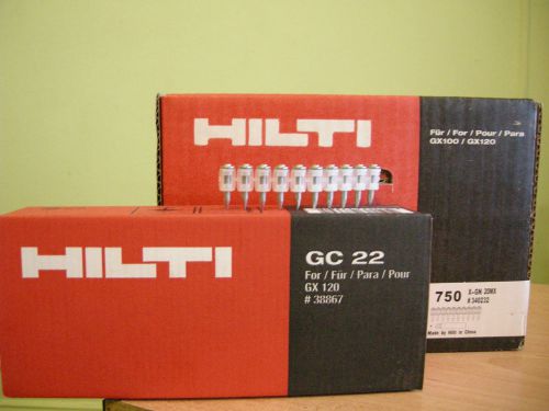 Hilti x-gn 20 mx 3/4&#034; pins and fuel for gx120 for sale