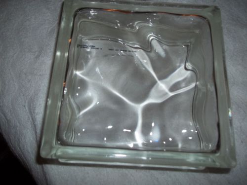 8&#034; x 8&#034; x 3&#034; Clear Glass Block  Bookend