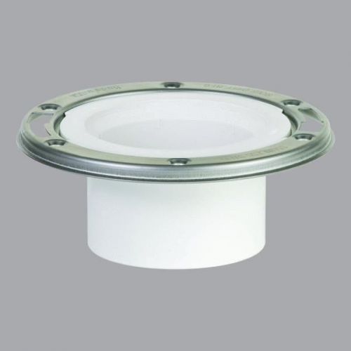 Open Closet Flange With Stainless Steel Ring-4X3 SS PVC CLOSET FLANGE