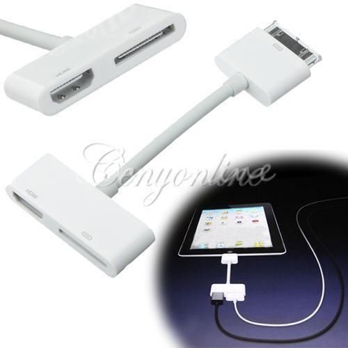 Digital AV HDMI to HDTV Charge Adapter Cable For iPhone 4 4S iPad2 3 iPod Touch