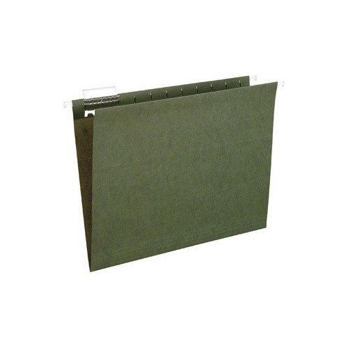 File-Pro File Folders Green Clear Plastic Tabs &amp; Blank Inserts 25 / Boxed