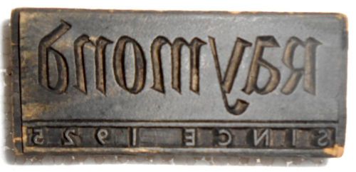 Vintage letterspress wooden block printing raymond since 1925 block m589 for sale