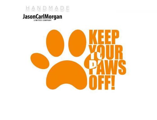 JCM® Iron On Applique Decal, Dog Paws Neon Orange