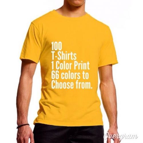 100  T-Shirts Screen Printing / 100% Cotton