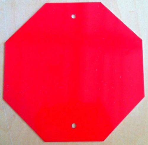 24pcs.040 6&#034;x 6&#034; mini stop sign red aluminum blanks w/2 3/16&#034; holes top &amp; bottom for sale
