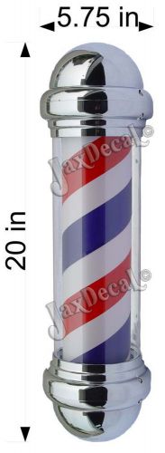 Barber Pole Barber Shop Window Decal In/Outdoor Decal Sign 20in. + 2 Push Pulls