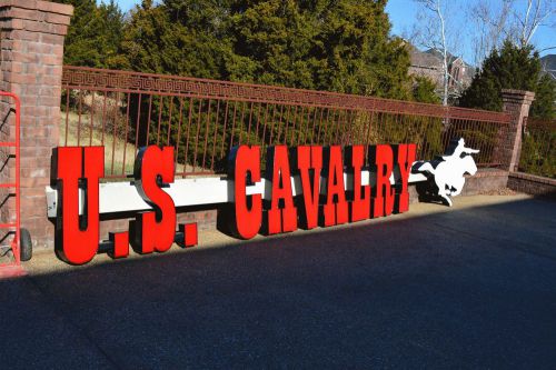 Us cavalry retail business sign - 21.25 feet x 40 inches. for sale