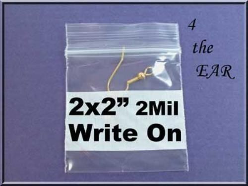 Zip Lock Bags 2&#034; x 2&#034; Write-On Clear Recloseable - 200