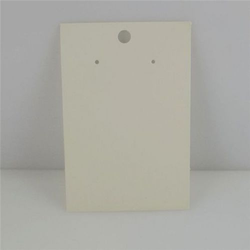 50PCS Blank White Paper Dangle Earring Hook Clasp Packaging Hanging Card Charms