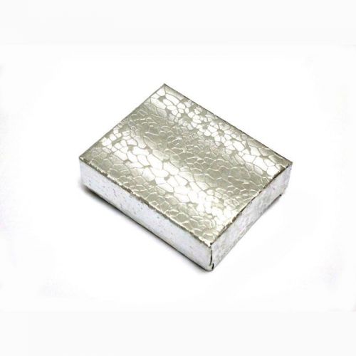 Wholesale 100 Silver Cotton Filled Jewelry Gift Boxes 2 x 1 1/2