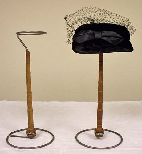 2 Decor Hat Stand bobbin handmade wire Millinery art NR