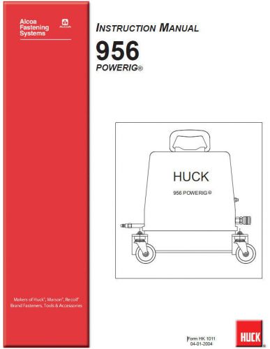 Huck 956 powerig manual for sale