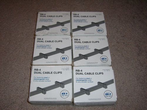 NEW! RB-4 Dual Black Cable Clips for cable gun 6 boxes (2400pc) BIG LOT