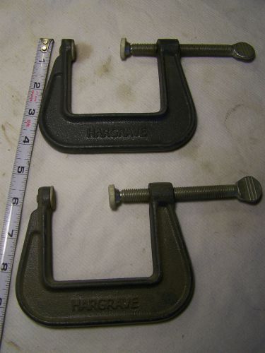 Lot Of Two,  Hargrave 568 C Clamps 2-1/2&#034; Light use,in storage for yrs. lot of 2