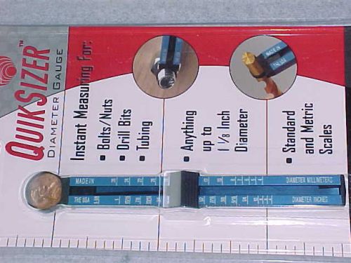 QUIKSIZER Hand-Held Diameter Gauge Sizing Tool Standard &amp; Metric ~ U.S.A.