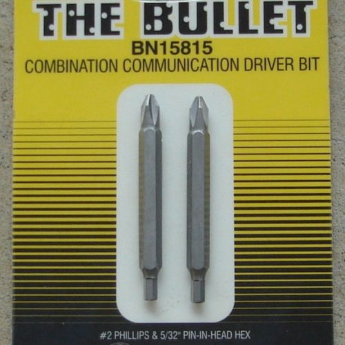 NEW Benner Nawman BN15815 The Bullet Pin-In-Head #2 Phillips Bit