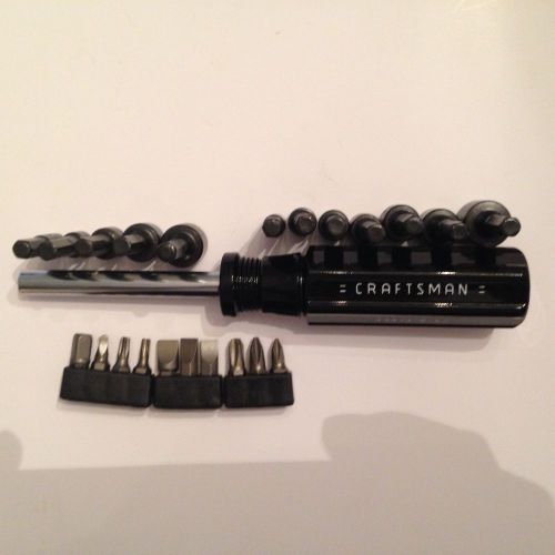 43373 new craftsman 23 pc screwdriver handle nut driver tool bit tip sets for sale