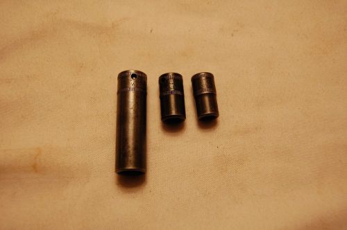 Snap-on 1/4&#034; Drive Magnetic Sockets 10mm Deep Well &amp; 7mm and 8mm