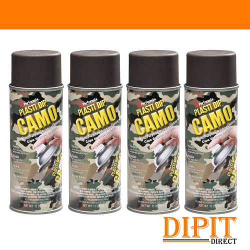 Performix Plasti Dip Camo Brown 4 Pack Rubber Coating Spray 11oz Aerosol Cans