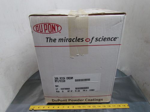 Dupont 308 Rich Cream RFLF01S9 Powder Coating Lot No C0207000669 (1) 55 Lb Box