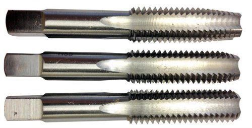 Drill America DWT Series Qualtech Carbon Steel Hand Threading Tap Set  Uncoated