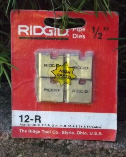 RIDGID 1/2&#034; NPT 12-R PIPE THREADING DIES O-R 11-R 111-R 30-A 31-A 00-R REF 37825