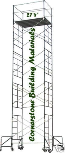 5&#039; x 7&#039; x 27&#039;4&#034; scaffolding rolling tower w/guardrail for sale