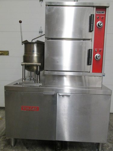 Steamer with steam kettle vulcan for sale