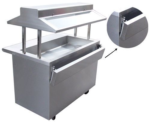 New commercial kitchen electric buffet table w sneeze guard - 36&#034; for sale