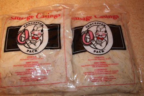 2 Packs of Natural Hog Sausage Casings Casing Stuffer Bratwurst Stuffing Pork