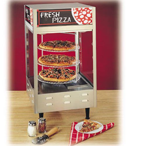Nemco 6451 display cabinet, hot food, 3 tier round rack, 18&#034; diameter pizza rack for sale