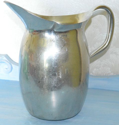 Vollrath Stainless Steel Milk, Creamer, Water  Pitcher USA Made Nice Old Look