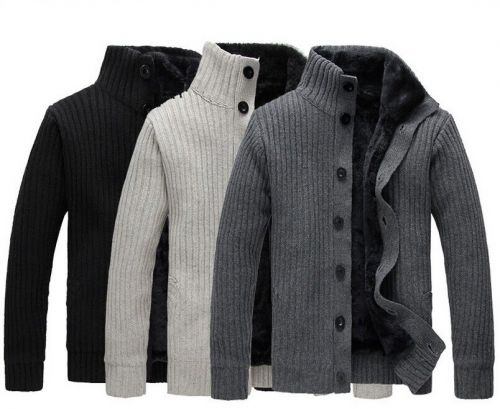 autumn and winter fashion male taxi thick velvet collar cardigan sweater coat