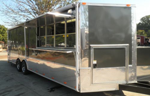 Concession Trailer 8.5&#039;x24&#039; Silver - Food Catering Event Vending