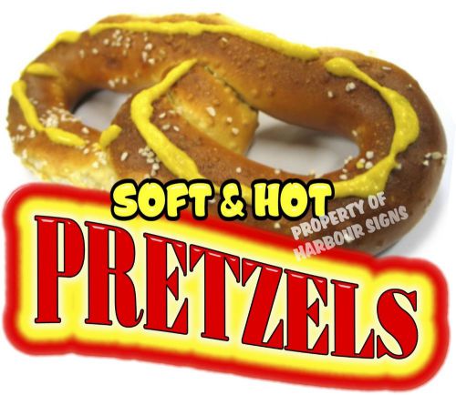 Soft &amp; Hot Pretzels Decal 7&#034; Food Truck Concession Stand Restaurant Vinyl