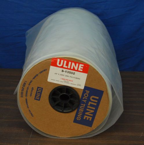 Roll of Uline Poly Tube S-13502 16&#034; x 1000&#039; 3 Mil