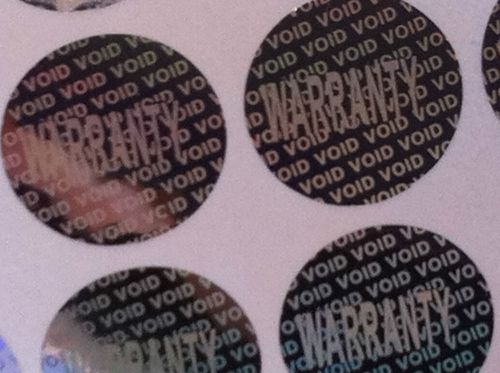1000  x 8mm Silver Warranty Void Security Tamperproof Circle Hologram Sticker uk