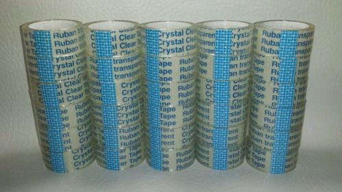 30 ROLLS OF CRYSTAL CLEAR TAPE 3/4&#034;x18000 INCHES 30 ROLLS TOTAL ON THIS AUCTION