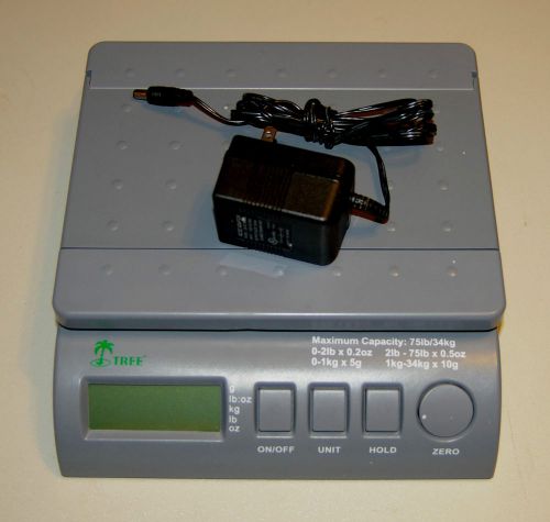 Tree 75 lb digital scale ~ s/n:1205004051 sps series ~ w-power supply ~ new! for sale