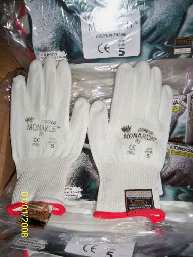 144 pairs ) - cordova monarch pu white glove cut level 5 brand new case - small for sale