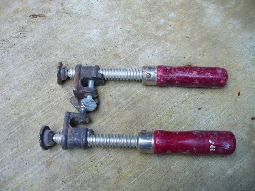 Older bessey kt5-1cp / kt5 -1ac single spindle edge clamps (1 pair) for sale